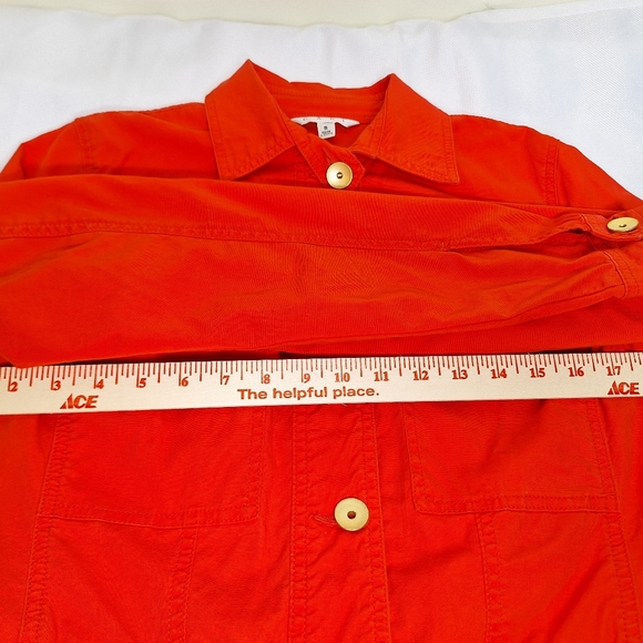 Cabi military core red button-up jacket. - Picture 3 of 8